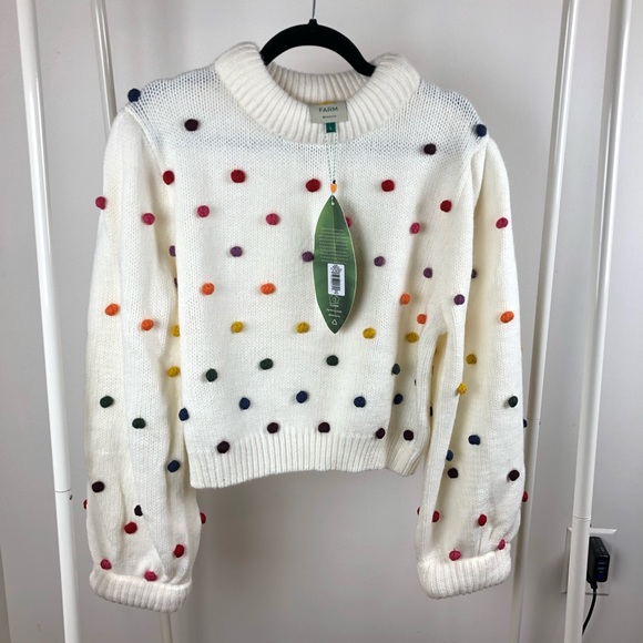 FARM Rio Sweaters - NWT Farm Rio Rainbow Dots Turtleneck Sweater Size: XS, L